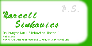 marcell sinkovics business card
